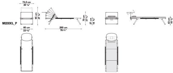 B&B Italia Outdoor Садовый шезлонг с зонтиком Mirto outdoor sun-id-1375927 - Вид №4