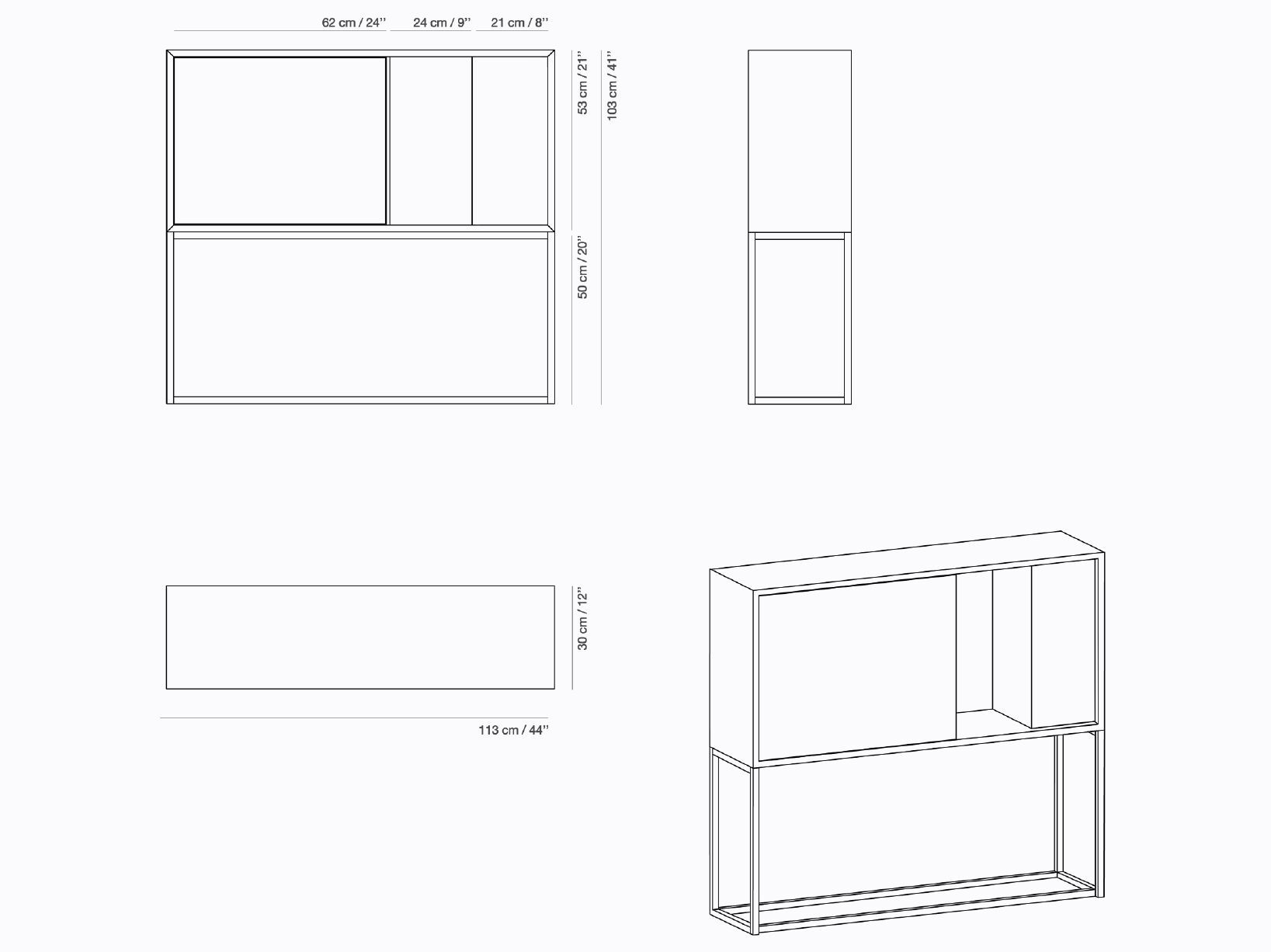 Деревянный шкаф с распашными дверцами FID Paris Nyte ARCH-00130992 - Вид №10