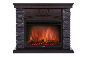 16531123 Угловой портал 30U, камень черный, шпон венге НС-1268944 Firelight Porto