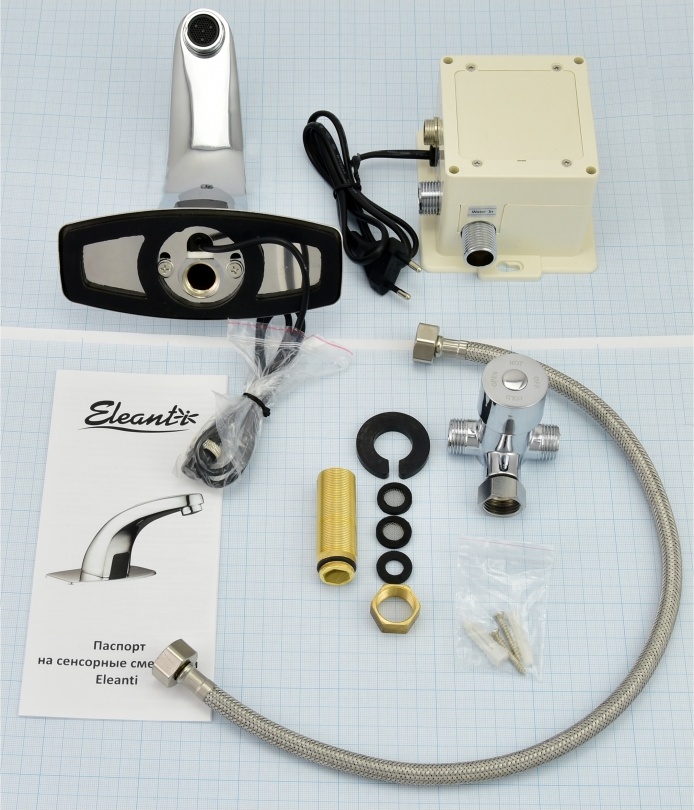 0402.480 Сенсорный латунный смеситель для умывальника дизайн Классический Eleanti Puff  - Вид №4