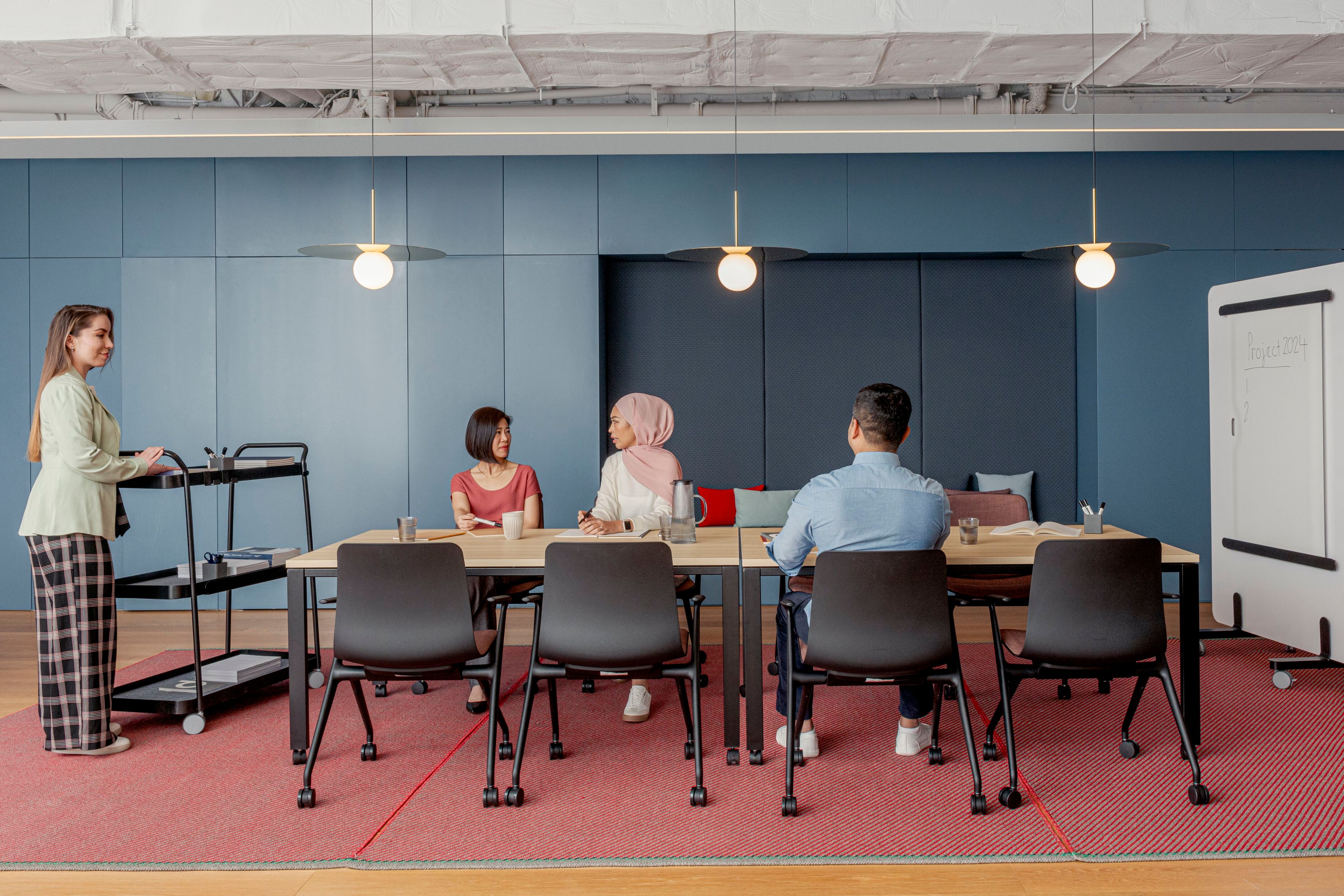 Стальная тележка с порошковым покрытием с полками Haworth Collaborate ARCH-00117404 - Вид №2