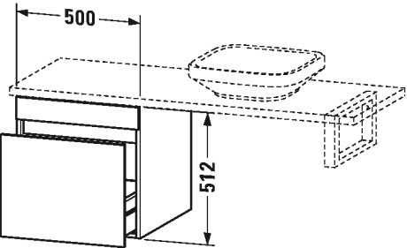 DS533203131 DuraStyle Шкафчик для консоли Сосна серебристая, декор Duravit - Вид №1
