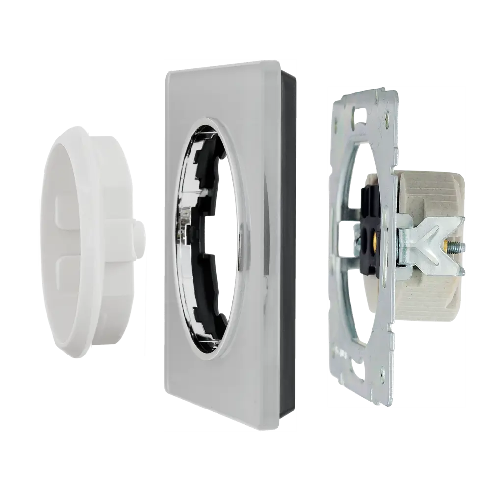 ONEKEYELECTRO Стеклянная рамка Florence для розеток и выключателей, серый глянец 82838531 STLM-0036862 - Вид №3