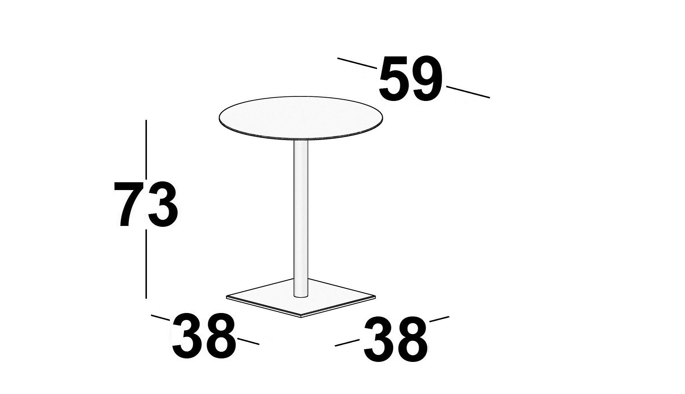 Круглый стол из МДФ со спицами Luxy склеивание ARCH-00008575