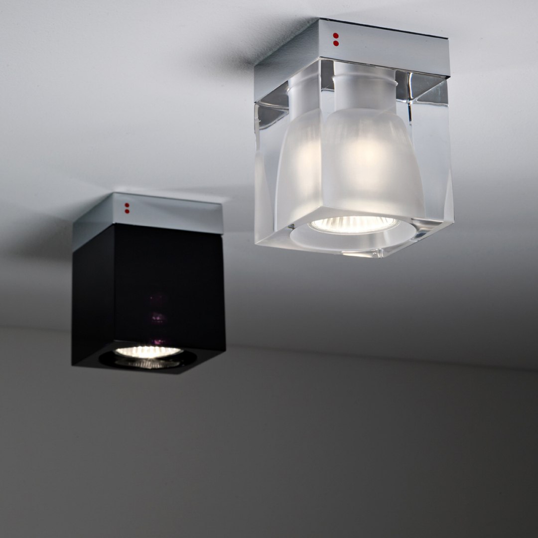Fabbian D28G02 02 chr/nero потолочный светильник черный Cubetto 116089 - Вид №1