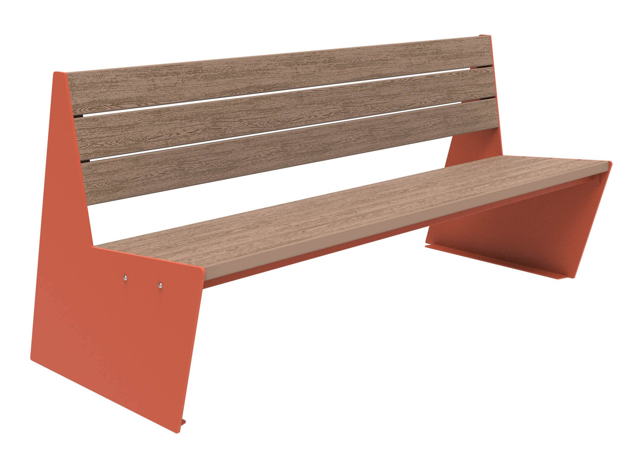 Скамья WPC со спинкой Lazzari Sharp ARCH-00095832 - Вид №4