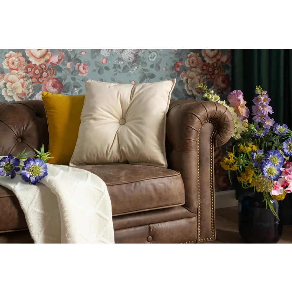 Подушка Бархат 43х43 см кремовая LINEN WAY STLM-2144976 - Вид №4