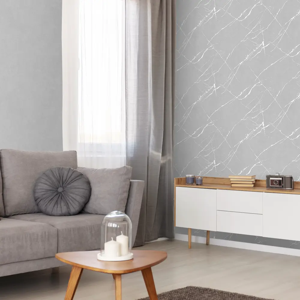 Флизелиновые обои Ateliero Rinaldi серые с текстурой тиснения 87904546 STLM-0830882 - Вид №4