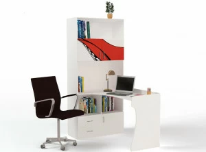 Стол-стеллаж ABC-KING La-Man, (левый красная