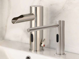 Диспенсер для мыла / кран для общественных туалетов из никеля