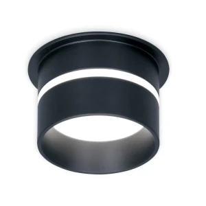 Светильник точечный светодиодный встраиваемый, 1 м², нейтральный белый свет, цвет черынй