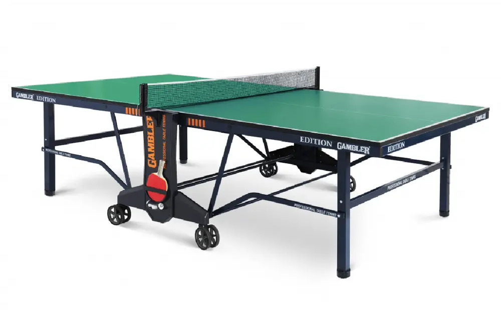 90585985 Стол теннисный складной Gambler Edition Indoor Green 274 - 274 см х 152.5 см х 76 см ЛДСП зеленый STLM-0963812