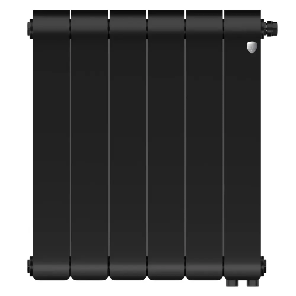 Royal Thermo Infinity - биметаллический радиатор черный, 6 секций, нижнее подключение 89437341 STLM-1583899