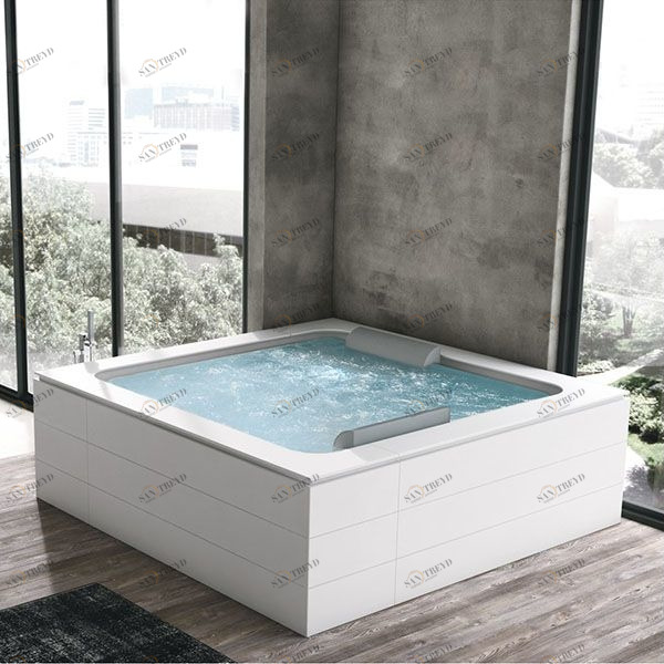 Ванна напольная с панелями CORIAN Bolla Siforo Q 190x190 см 2BOA5N2.OPAQ1N0 Gruppo Geromin 2BOA5N2OPAQ1N0