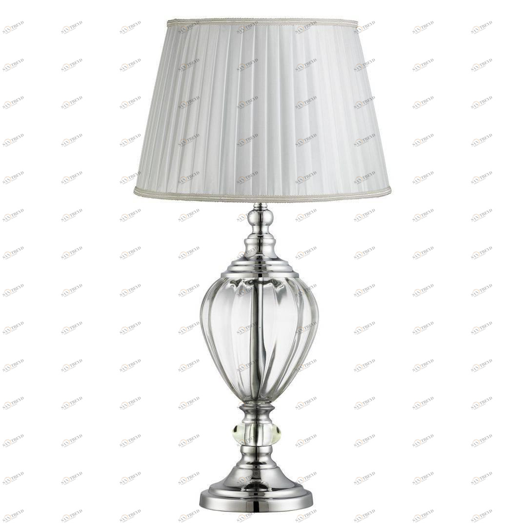 Настольная лампа Arte Lamp Superb A3752LT-1WH ARTE LAMP ВАЗА 080557 Белый;прозрачный;серебро 