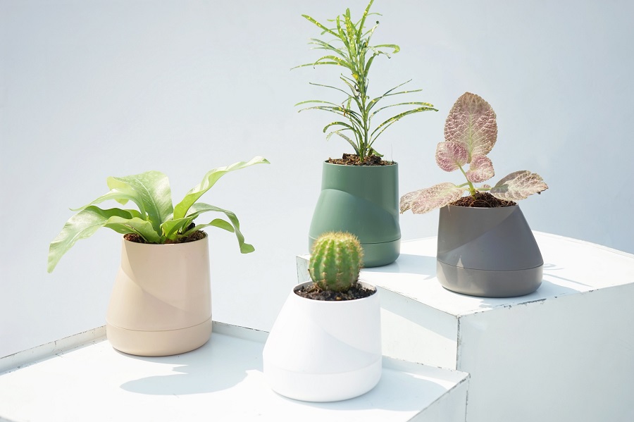 Горшок цветочный Hill Pot, большой, зеленый Qualy QLX20002GN - Вид №2