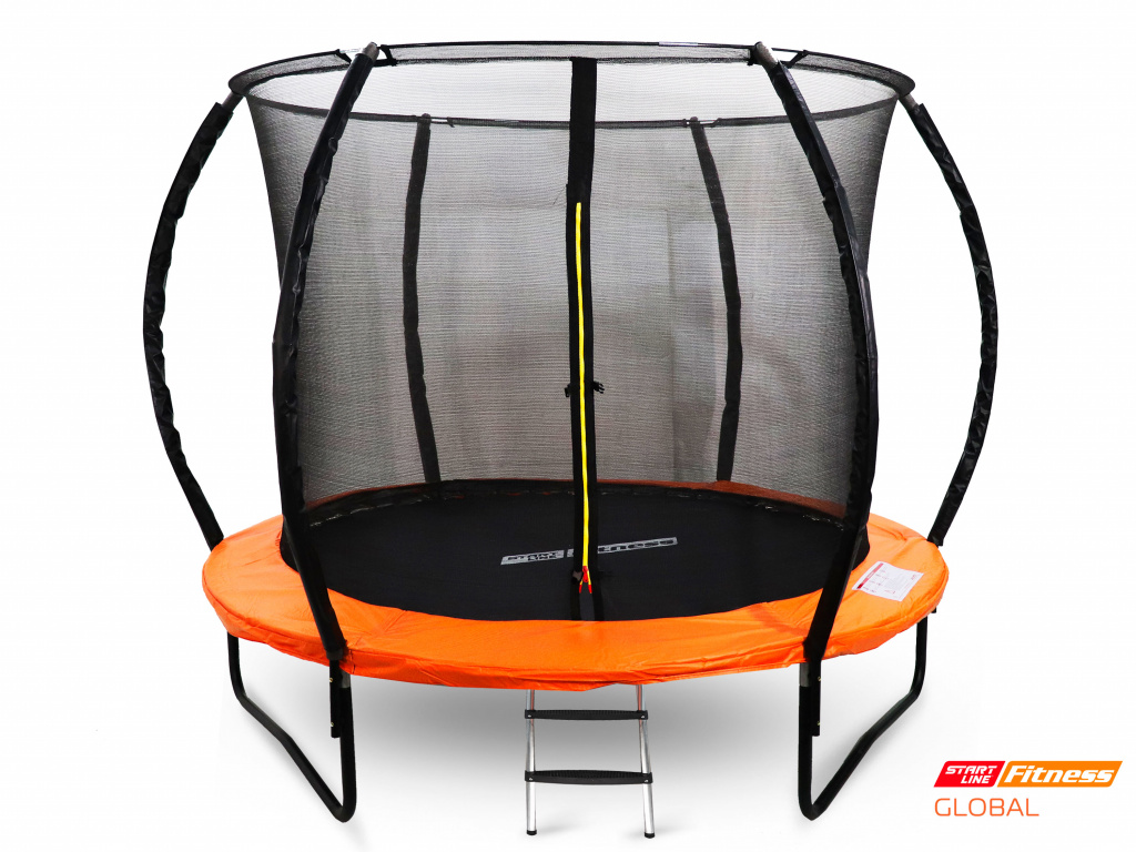 Батут start line fitness global slf 8 футов с внутренней сеткой и лестницей Start Line Fitness sun-id-2069119