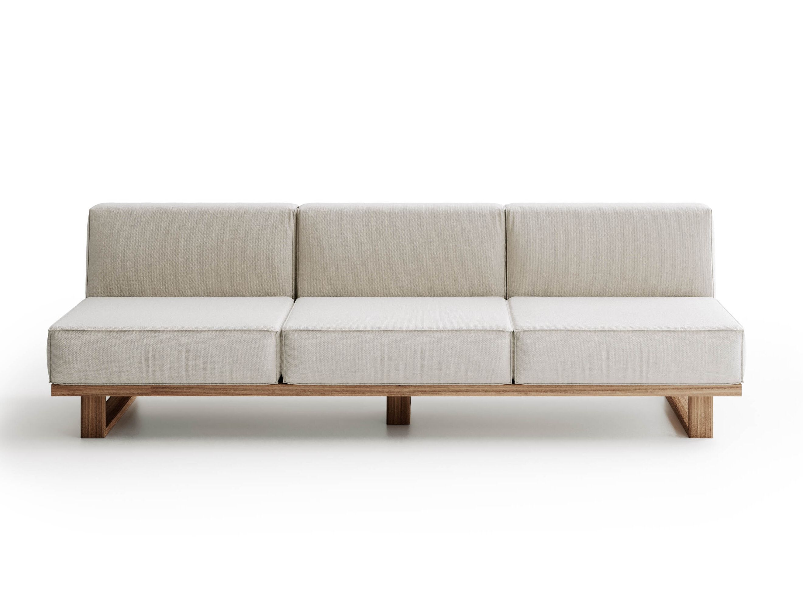 3-местный садовый диван из тикового дерева и ткани Atmosphera 9.Zero ARCH-00067337 - Вид №1