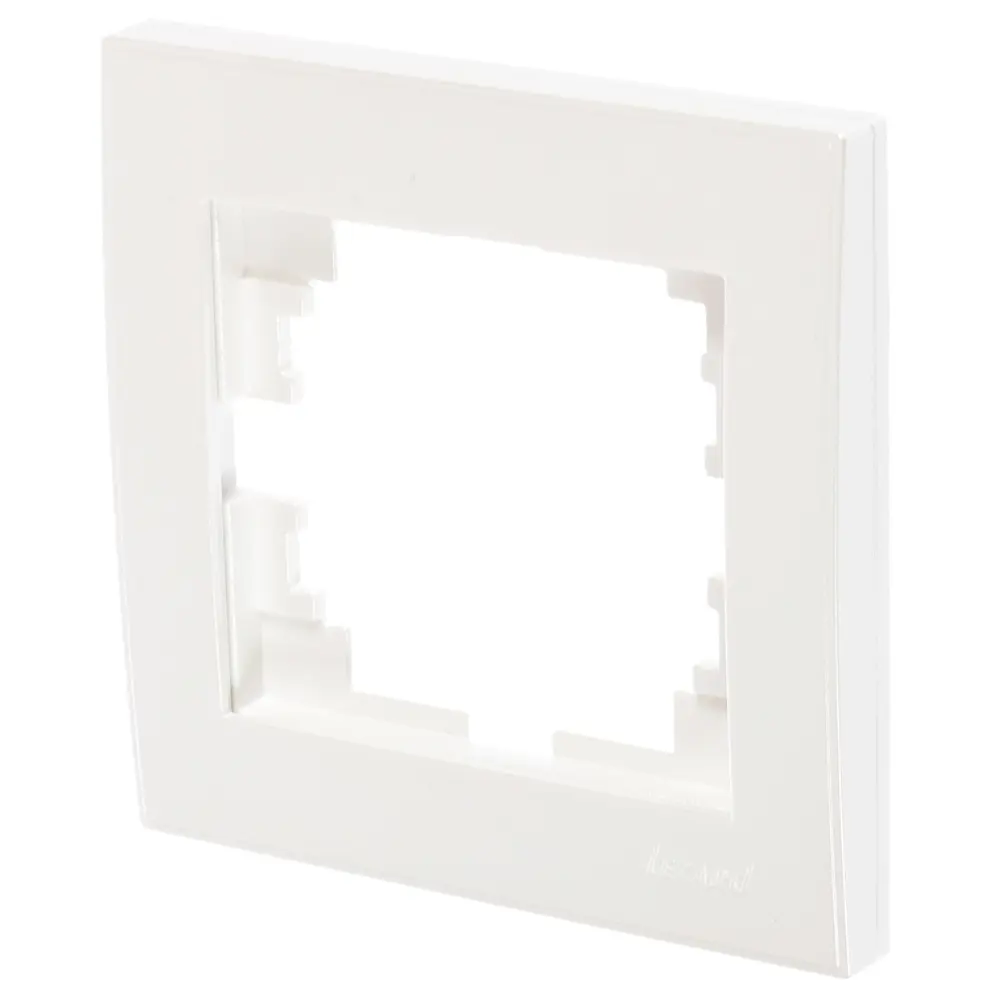 Рамка для розеток и выключателей Lezard Rain 1 пост, цвет жемчужно-белый Виктория STLM-2061931