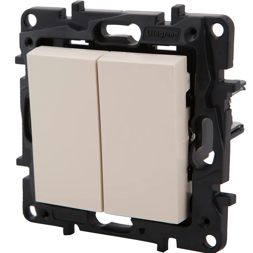 82064621 Переключатель встраиваемый Legrand Structura 2 клавиши, цвет слоновая кость STLM-0018611 - Вид №2