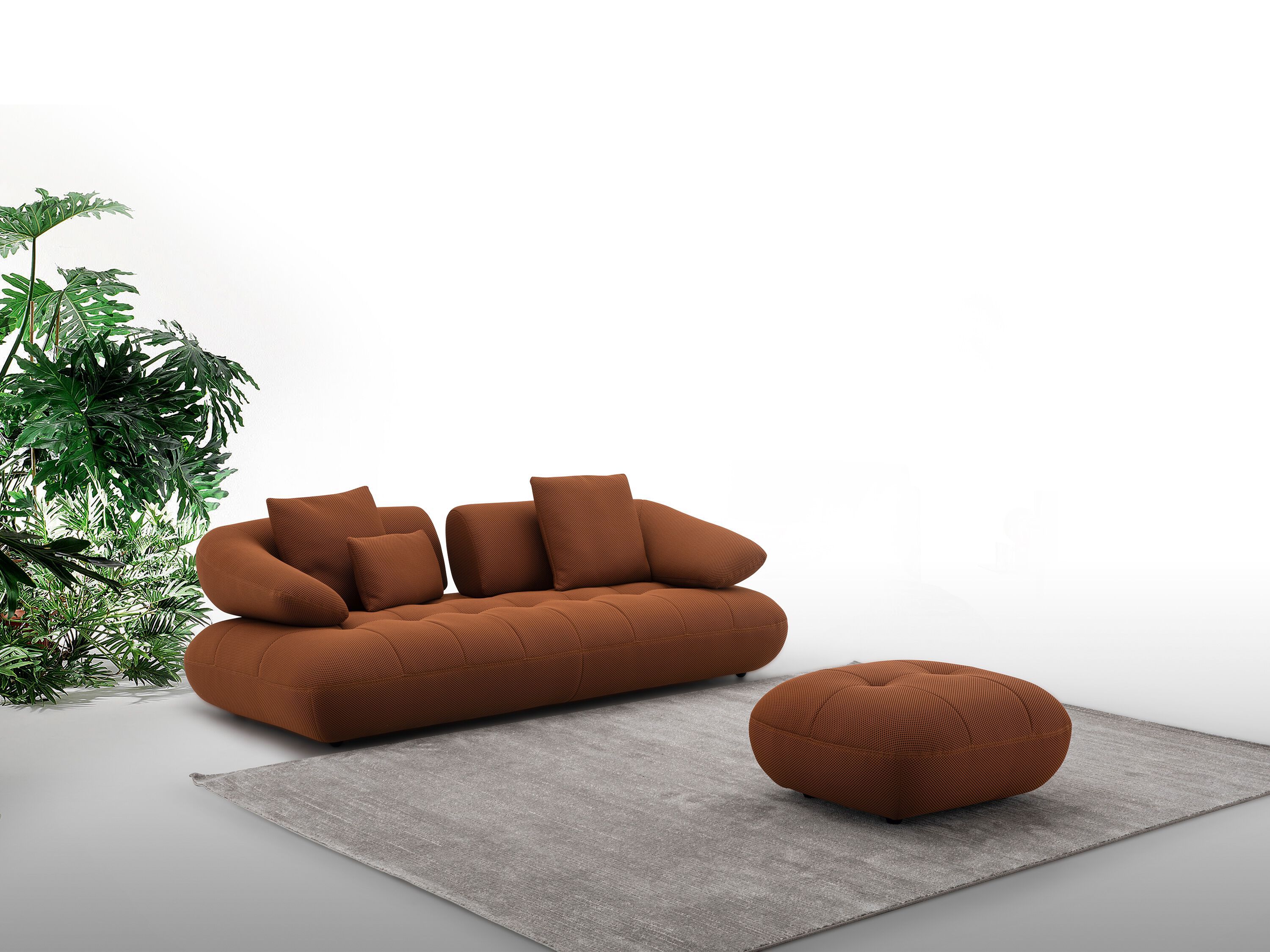 Квадратный пуф из ткани CAMPO DE' FIORI 5290 ARCH-00105991 - Вид №2