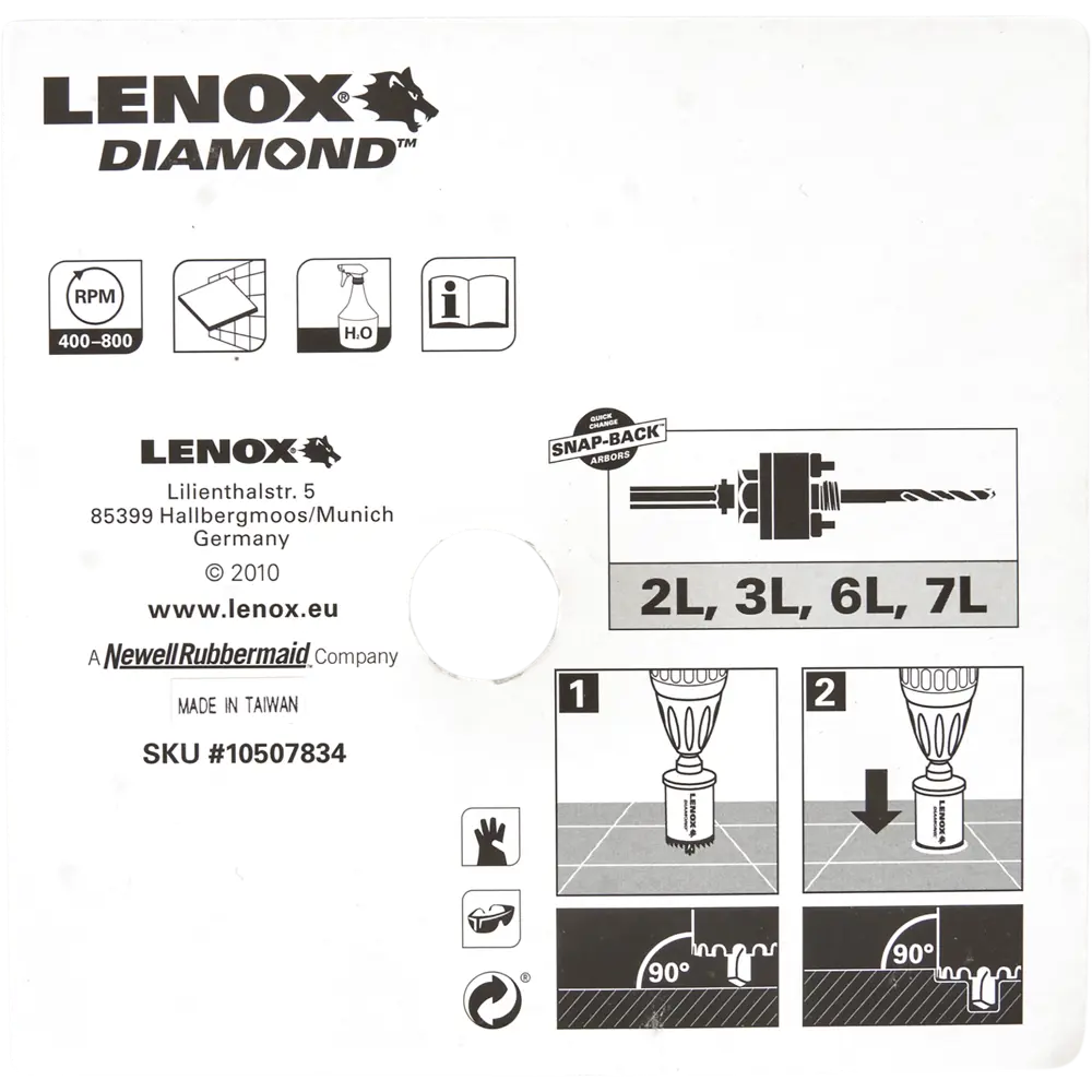 Коронка по керамике с алмазными сегментами Lenox 54 мм STLM-2049450 - Вид №3