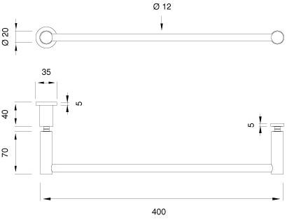 Ceadesign Ручка для душевого бокса из нержавеющей стали с ручкой Stem - accessori Ste 33 - Вид №1