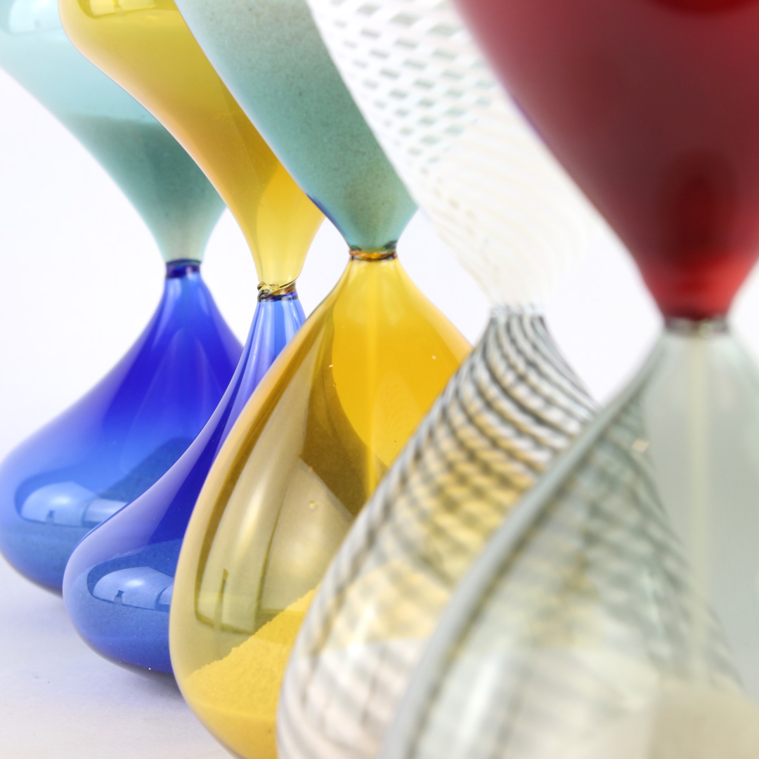 4444 ORIGINALMURANOGLASS Песочные часы - жёлтые - муранское стекло OMG 9 см  - Вид №1