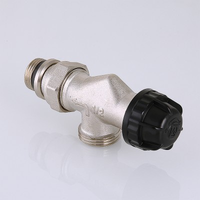 VT.180.NER.04 Клапан термостатический угловой с осевым управлением, преднастройкой и дополнительным уплотнением Valtec 1/2" х 3/4" («евроконус»)  - Вид №5