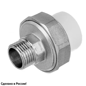 Муфта разъемная раструбная Ростерм 1/2"x25 мм НР полипропилен