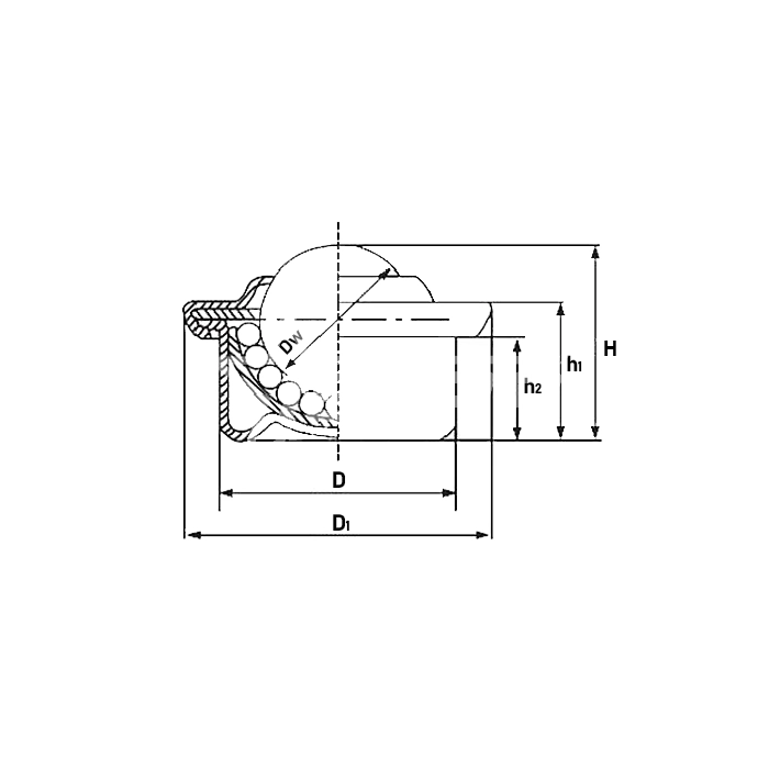 IS2278 Шариковая опора CY12H CS/CS ISKRA  - Вид №1