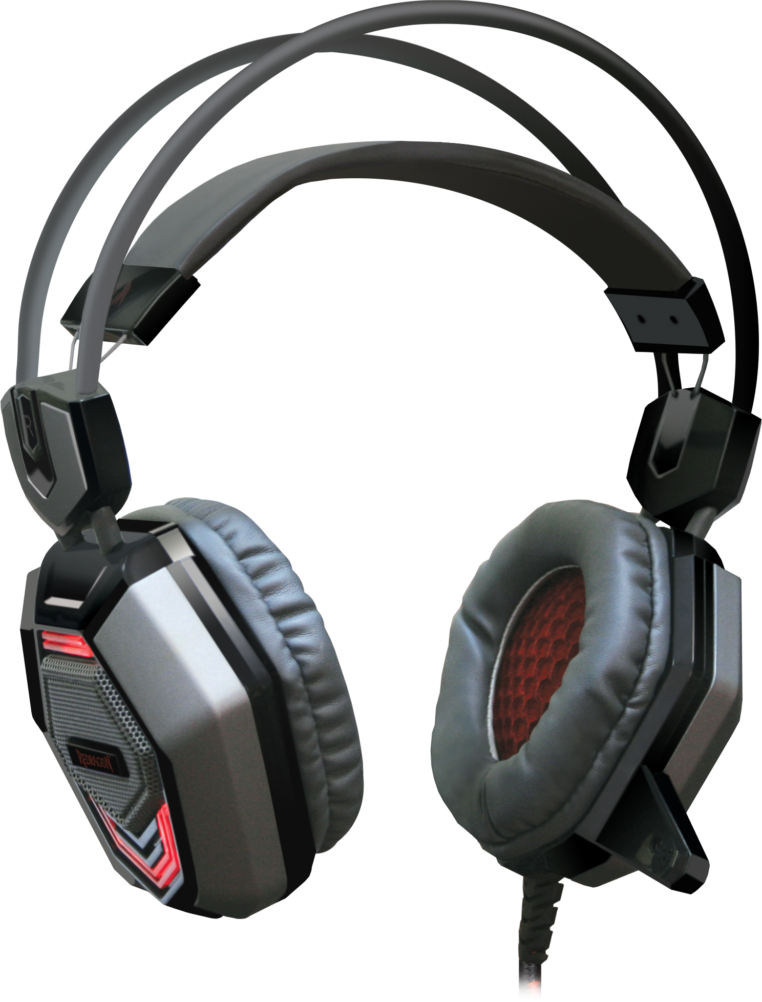 64203 игровая гарнитура placet красный + черный, кабель 2,2 м Redragon Santreyd  - Вид №1