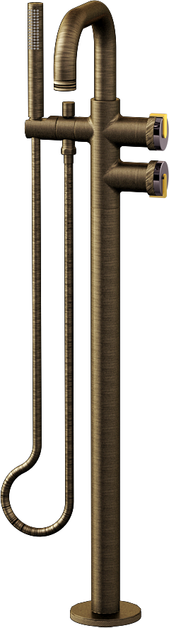 E-11557-R1OX-L1AU-VBB Смеситель напольный отдельностоящий (внешняя часть) GRAFF MOD+