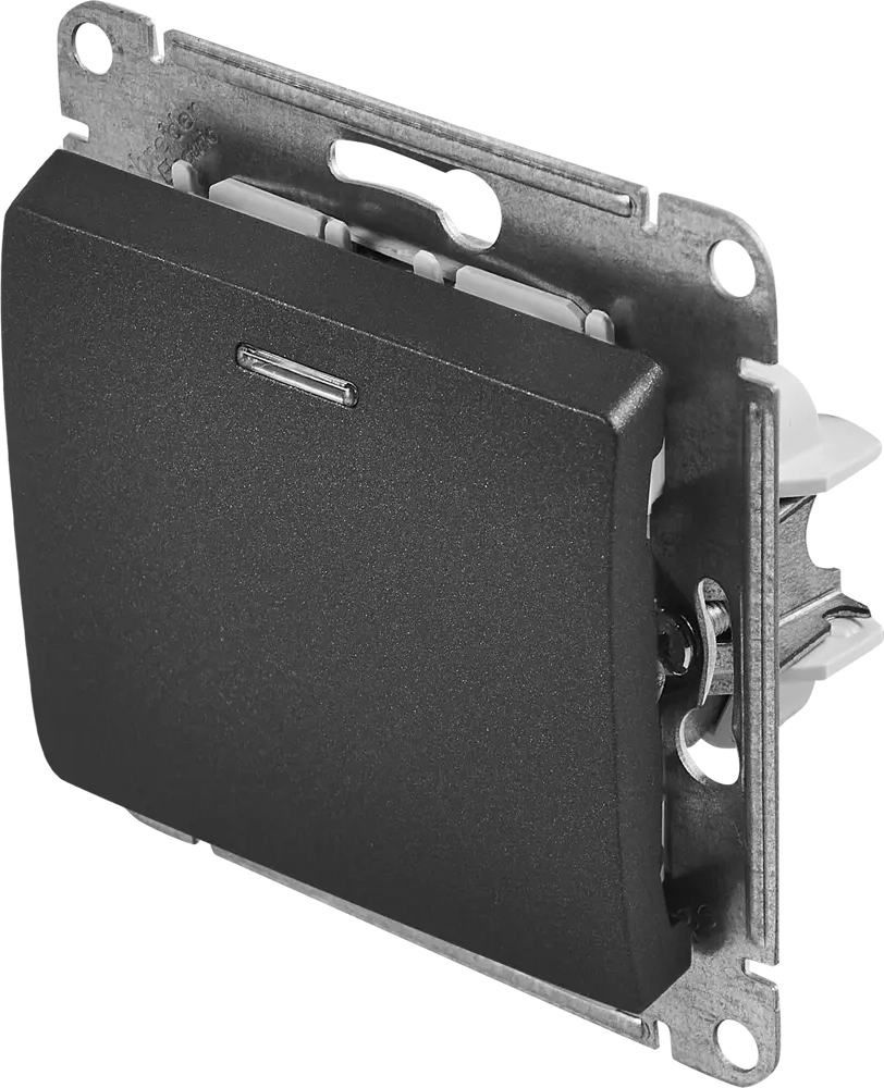 Schneider Electric Glossa — встраиваемый переключатель с 1 клавишей антрацит 86710492