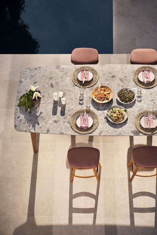 MNST966 Обеденный стол teak 264см x 118см Manutti Torsa - Вид №6