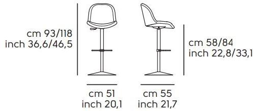 Midj Поворотный стул с кожаной обивкой Sonny sun-id-1437418 - Вид №1