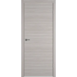 Комплект двери Канзас глухая 80x200 см ПВХ цвет дуб европейский серый с добором 200 мм