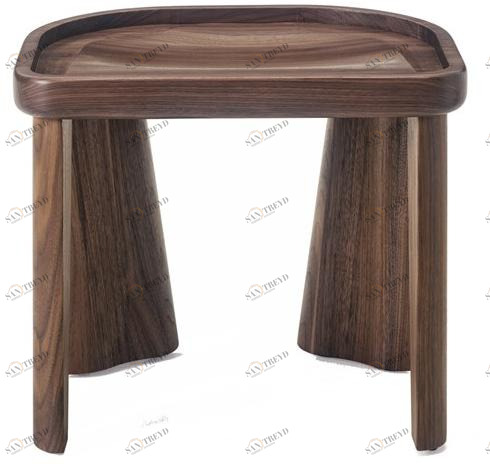 BassamFellows Низкий штабелируемый табурет из массива дерева  Cb-122 