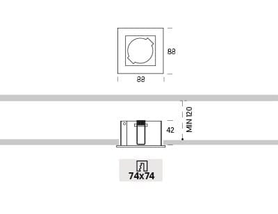 Стальной утопленный прожектор In Stock Onok ARCH-00014606