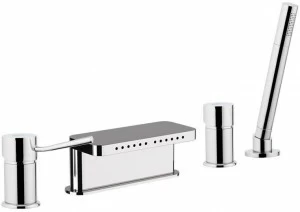 Remer Rubinetterie Комплект для ванны с ручным душем на 4 отверстия Minimal N 06 317 mm