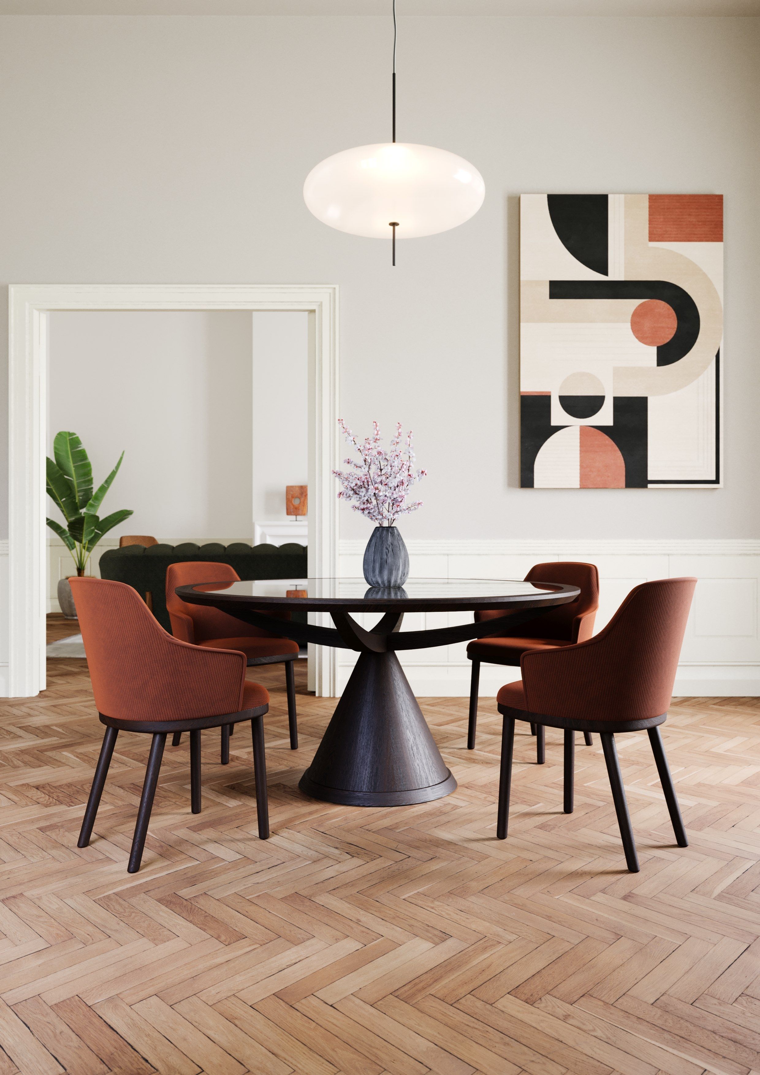 Круглый деревянный стол для гостиной Wewood VASCO ARCH-00147677 - Вид №3