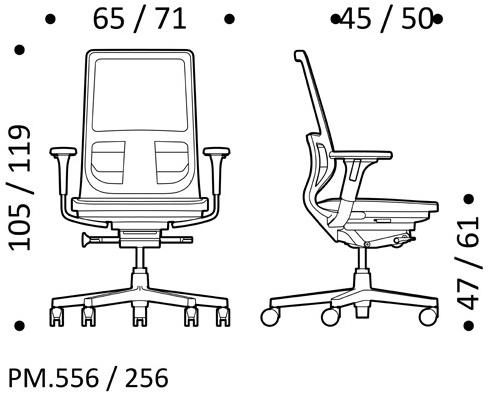 ICF Поворотное офисное кресло из сетки с 5 спицами и колесиками sun-id-1429802 - Вид №6