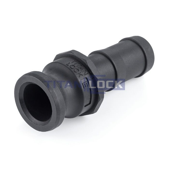 Камлок полипропиленовый тип E, ниппель с хвостовиком 1", TL100EPP TITAN LOCK  - Вид №2