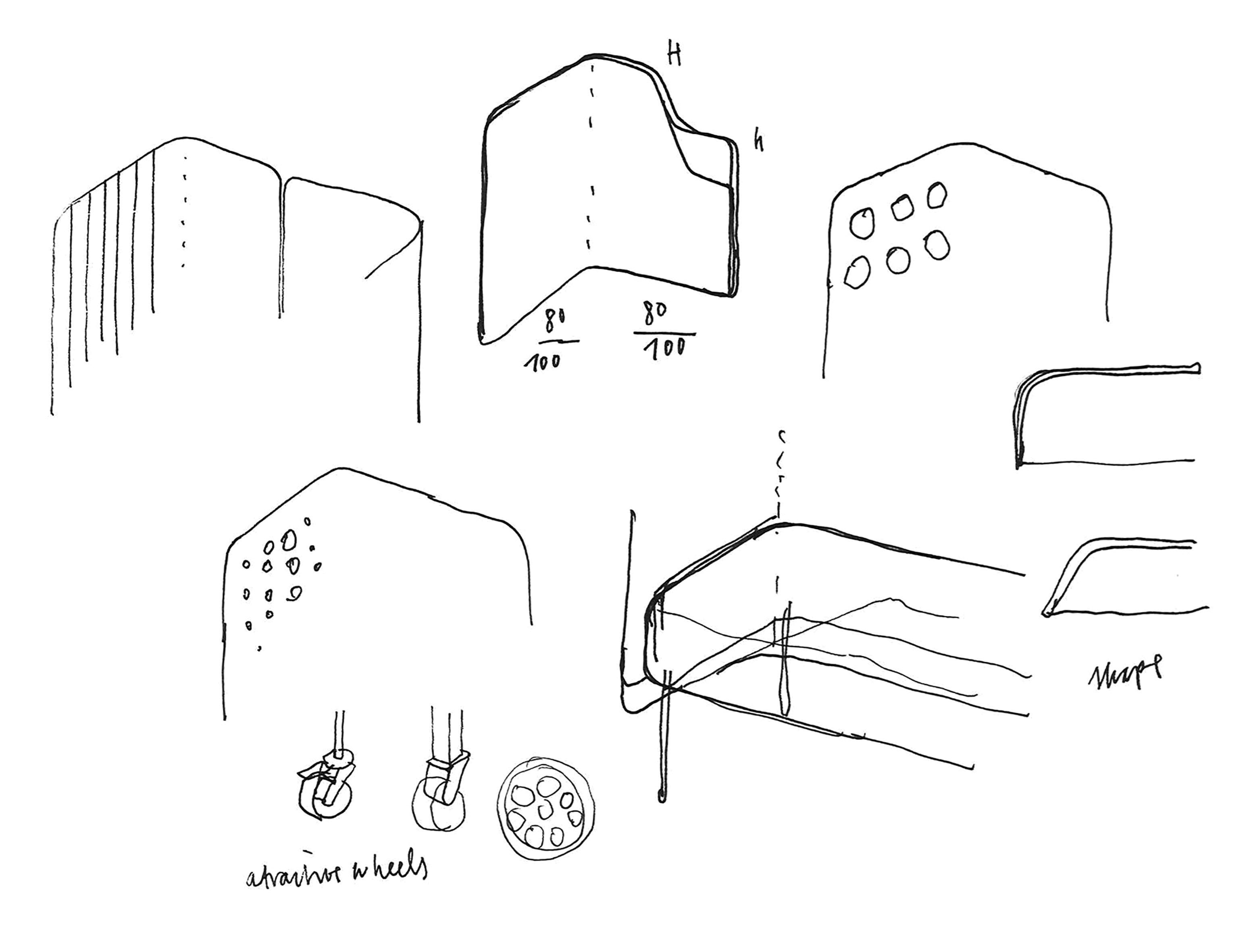 Рабочий стол на колесах со звукопоглощающими перегородками Andreu World In Out Office ARCH-00061597 - Вид №3