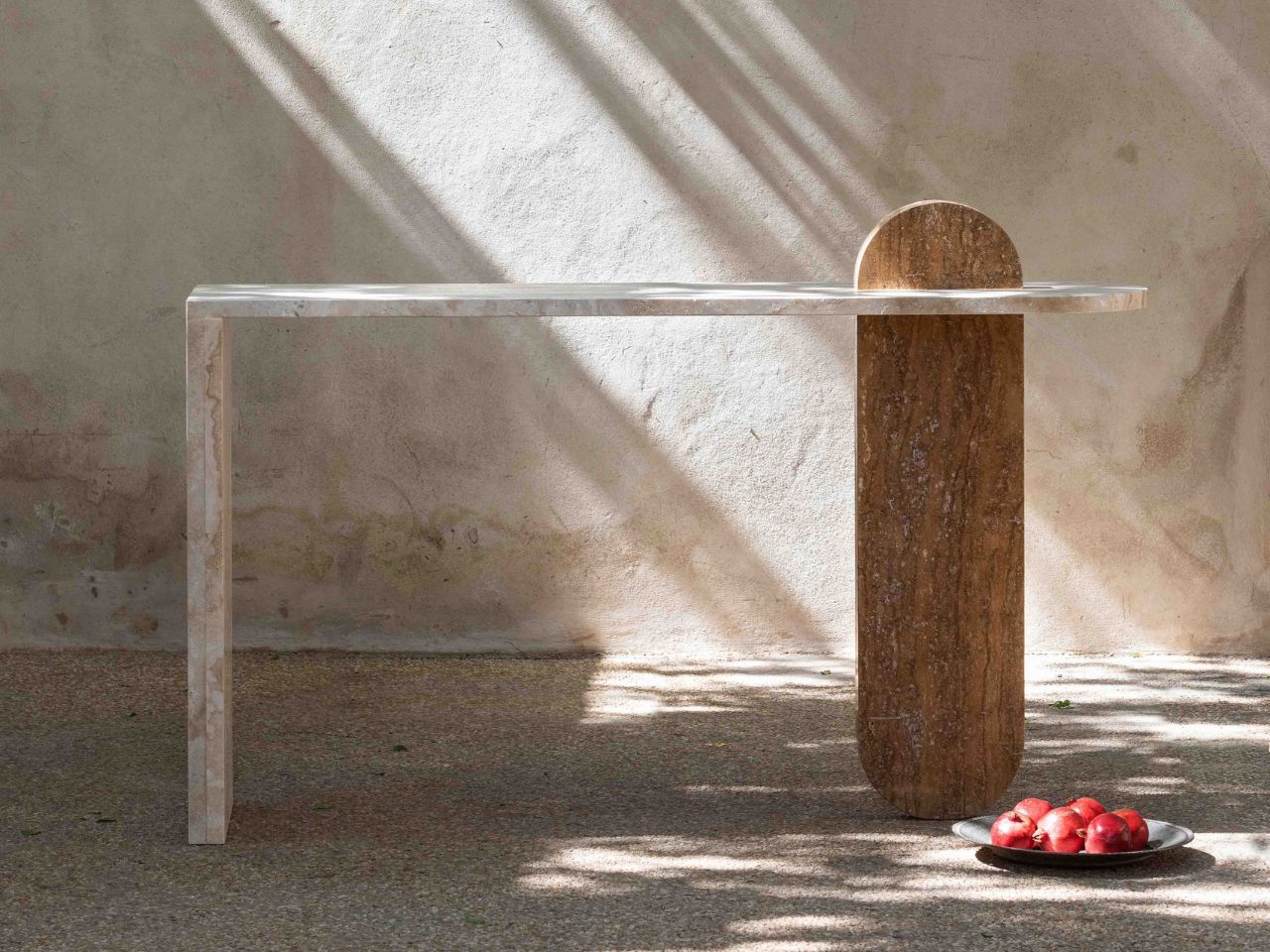 Травертиновый консольный стол LO Contemporary GOL ARCH-00072754 - Вид №2