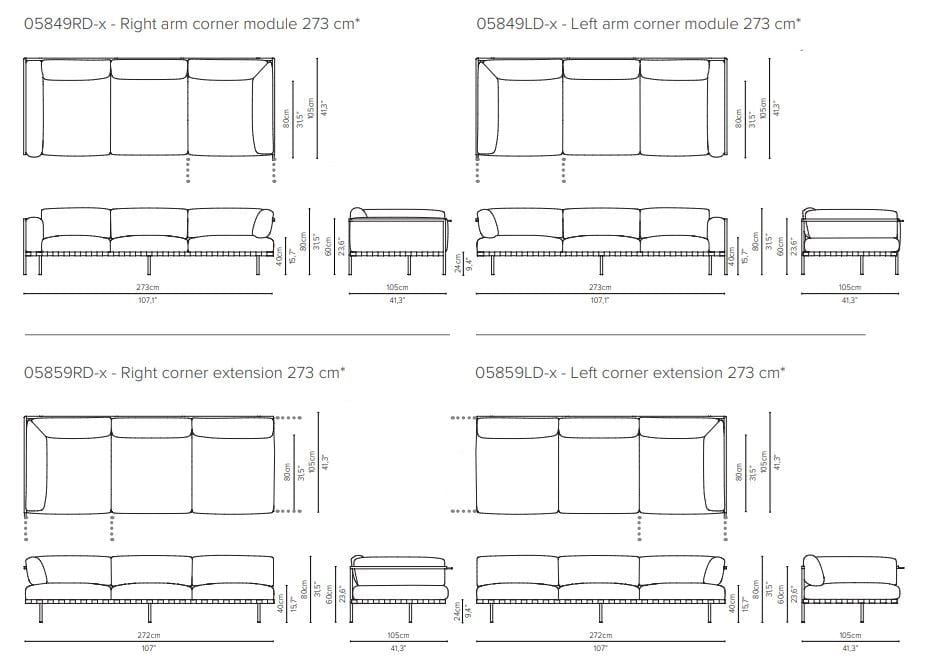 Ткань диван TRIBÙ Natal Alu ARCH-00017591 - Вид №13