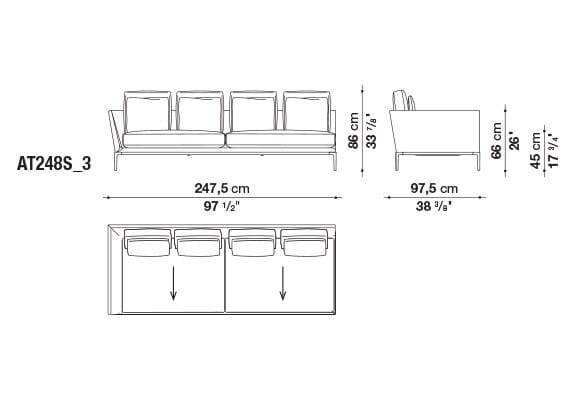 Кожаный диван B&B Italia Атолл ARCH-00112726 - Вид №66