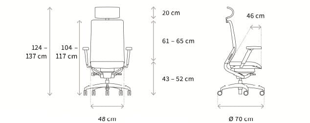 5-спицевое вращающееся офисное кресло Wagner ErgoMedic ARCH-00046652 - Вид №5