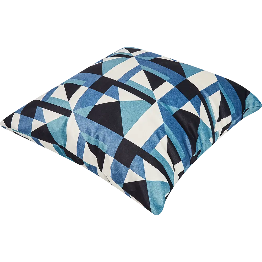 Декоративная подушка Seasons Геометрия 45x45 Бархат Синяя STLM-2021081 - Вид №1