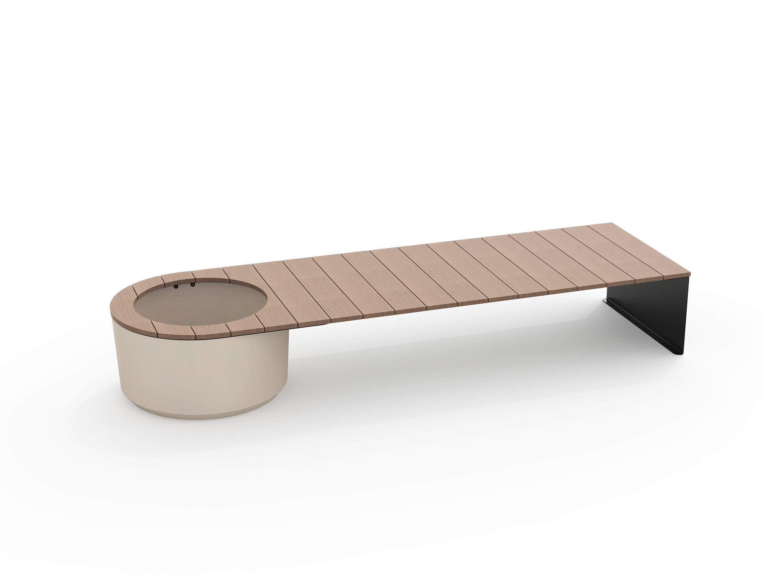 Бетонная скамейка со встроенным плантатором Betoni Grand Benches ARCH-00081058 - Вид №2